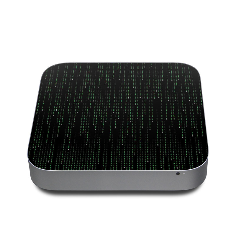 Apple Mac mini Skin design of Green, Black, Pattern, Symmetry, with black colors