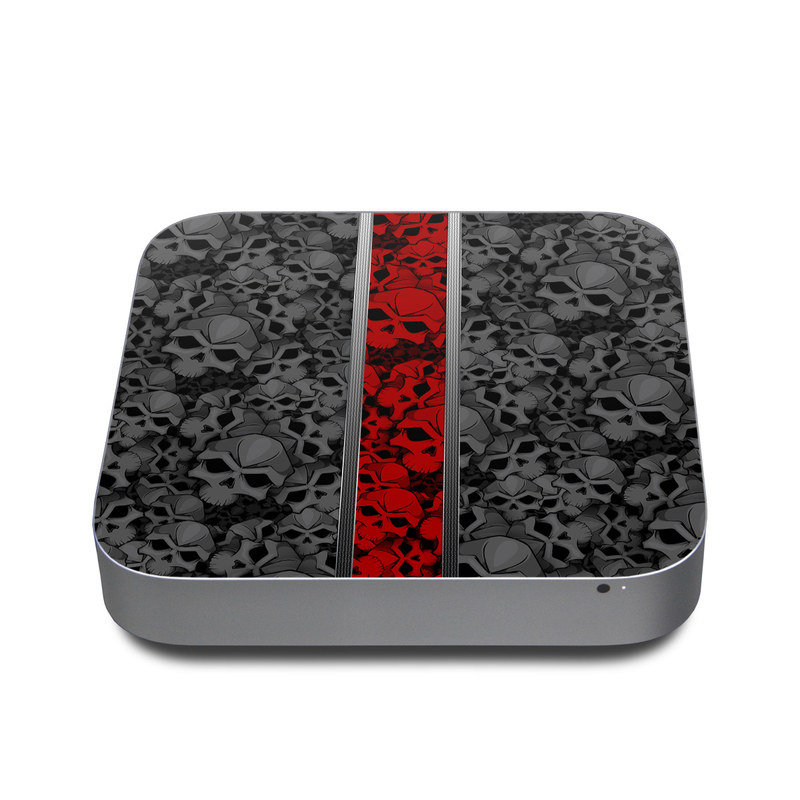 Mac mini Skin design of Font, Text, Pattern, Design, Graphic design, Black-and-white, Monochrome, Graphics, Illustration, Art, with black, red, gray colors