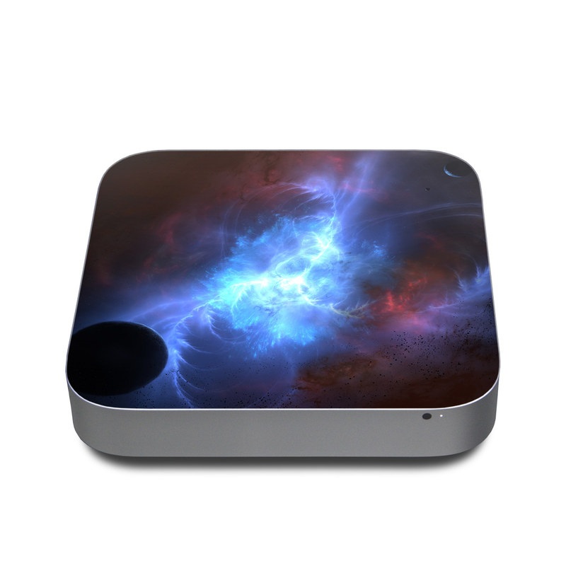 Mac mini Skin design of Sky, Atmosphere, Outer space, Space, Astronomical object, Fractal art, Universe, Electric blue, Art, Organism with black, blue, purple colors