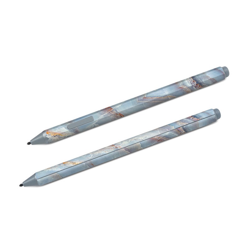 Microsoft Surface Pen Skin design of Blue, Azure, Aqua, Onyx, with blue, red, orange, white colors