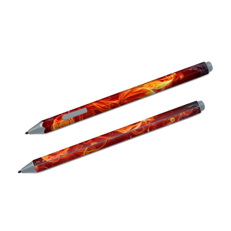 Microsoft Surface Pen Skin design of Flame, Fire, Heat, Red, Orange, Fractal art, Graphic design, Geological phenomenon, Design, Organism with black, red, orange colors