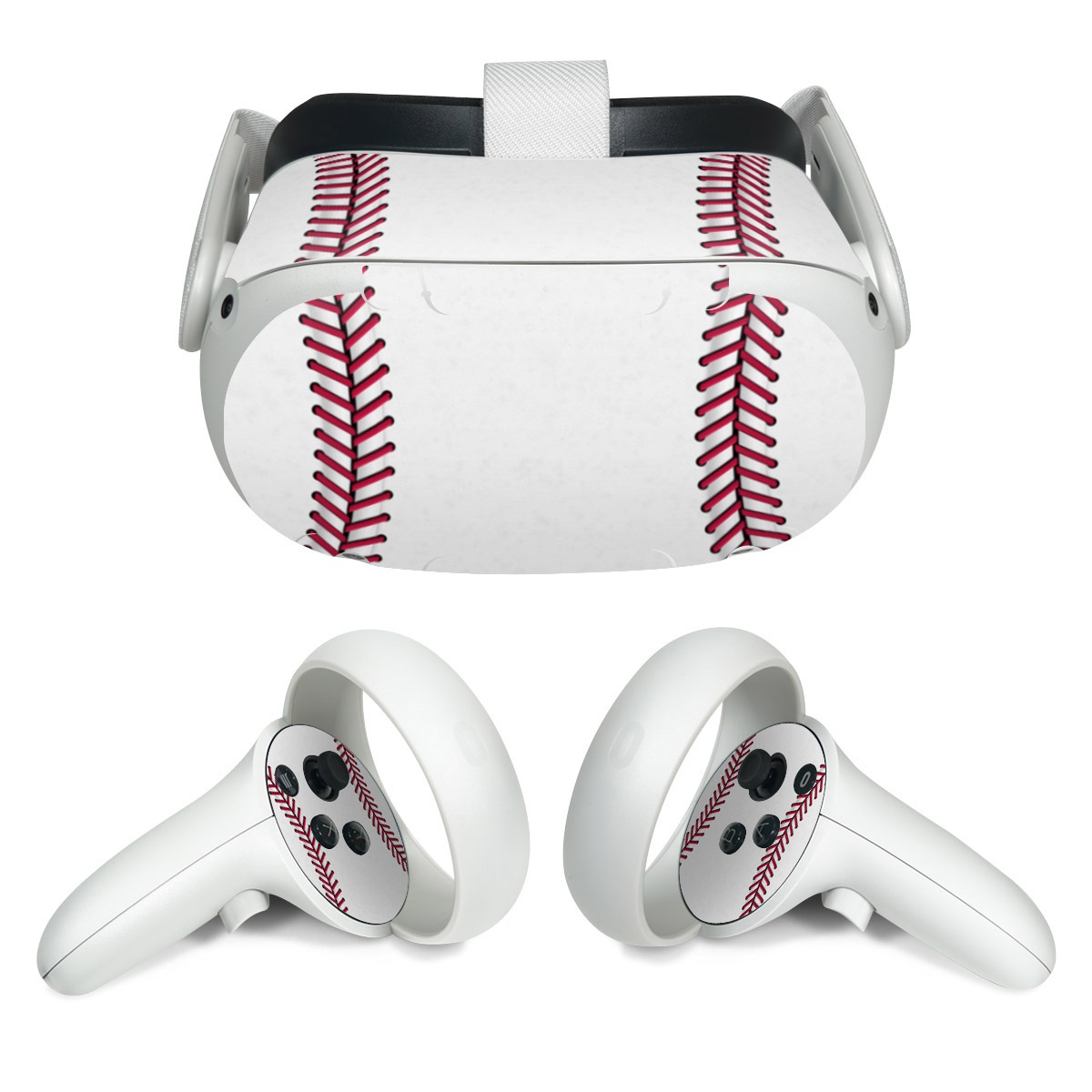 Meta Quest 2 Skin design of Red, Line, Pink, Parallel, Paper, with white, red colors