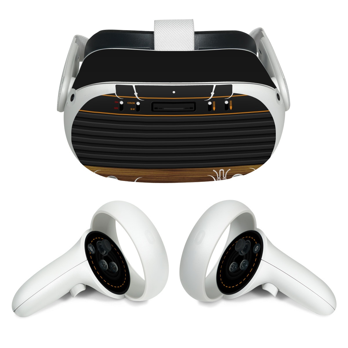 Meta Quest 2 Skin design of Guitar amplifier, Technology, Electronic instrument, with black, red colors