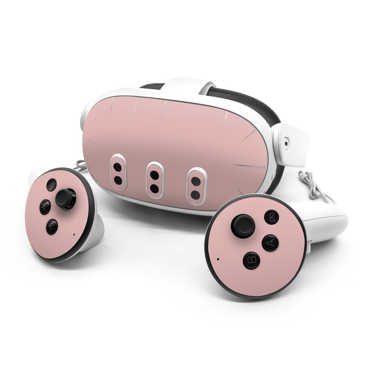 Meta Quest 3 Series Skin design of Brown, Violet, Font, Pattern, Magenta, Peach, Electric blue, Event, Carmine, Sky, with pink, orange colors