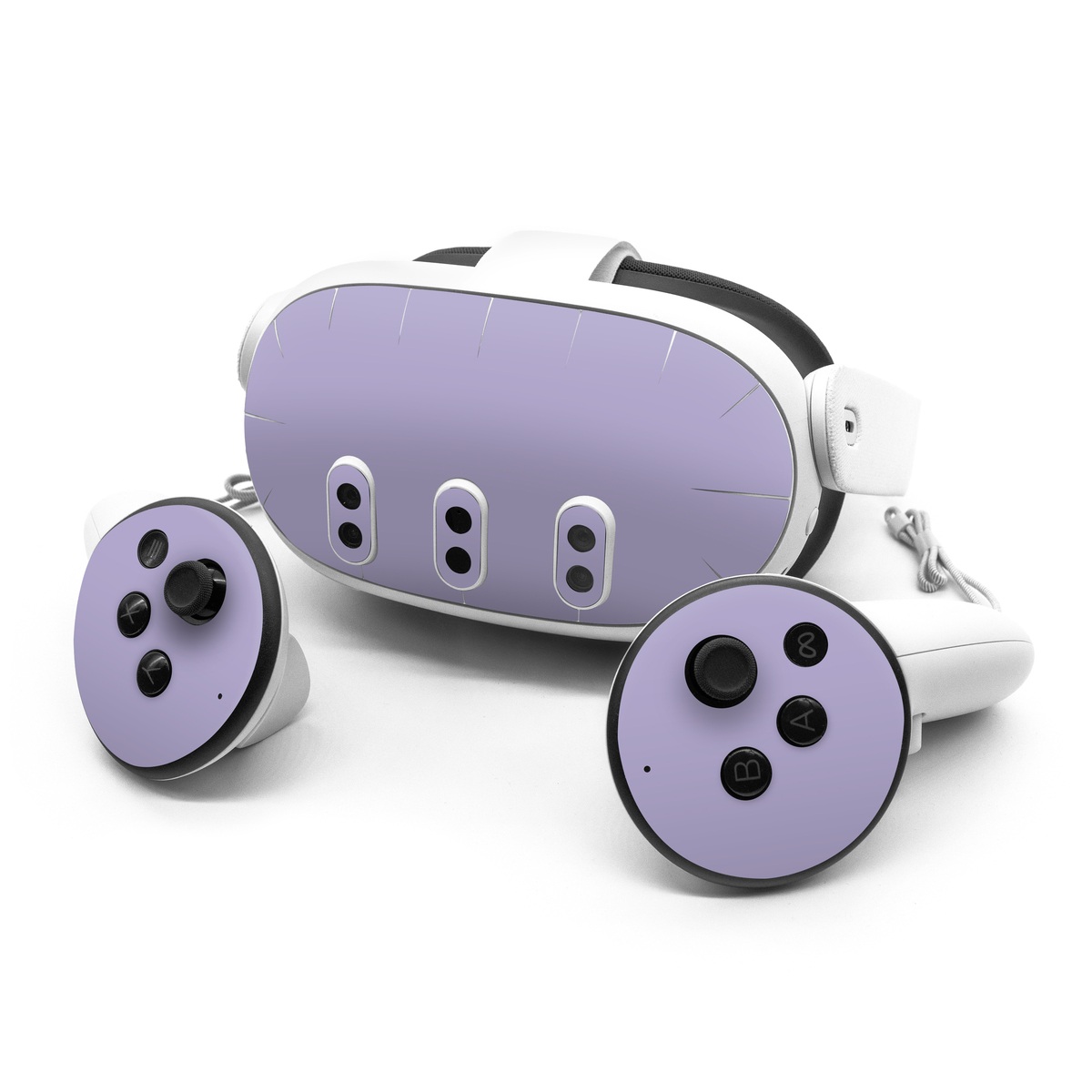 Meta Quest 3 Series Skin design of Purple, Violet, Electric blue, Font, Pattern, Magenta, Sky, Event, Circle, Cumulus, with purple colors