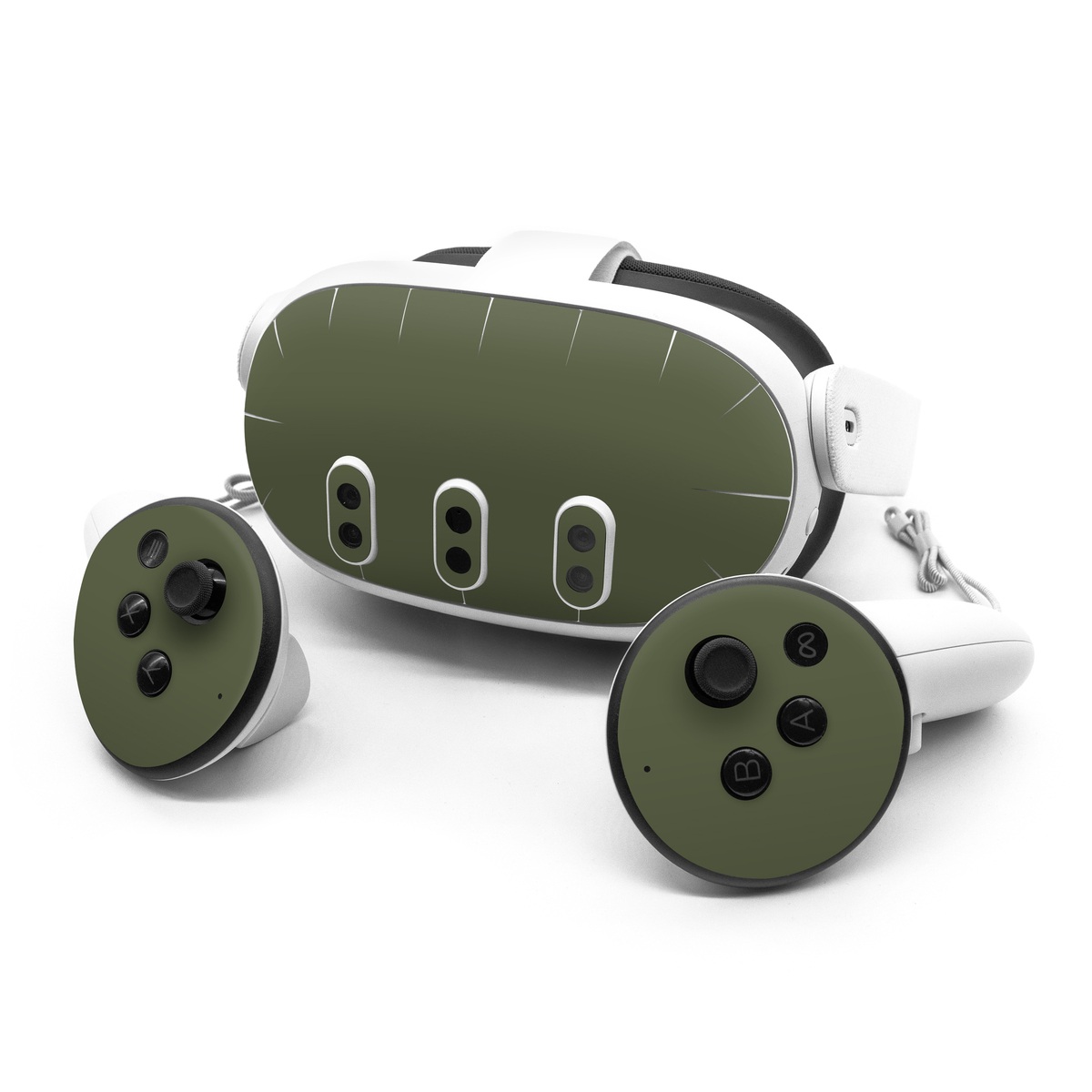 Meta Quest 3 Series Skin design of Green, Brown, Text, Yellow, Grass, Font, Pattern, Beige, with green, brown colors