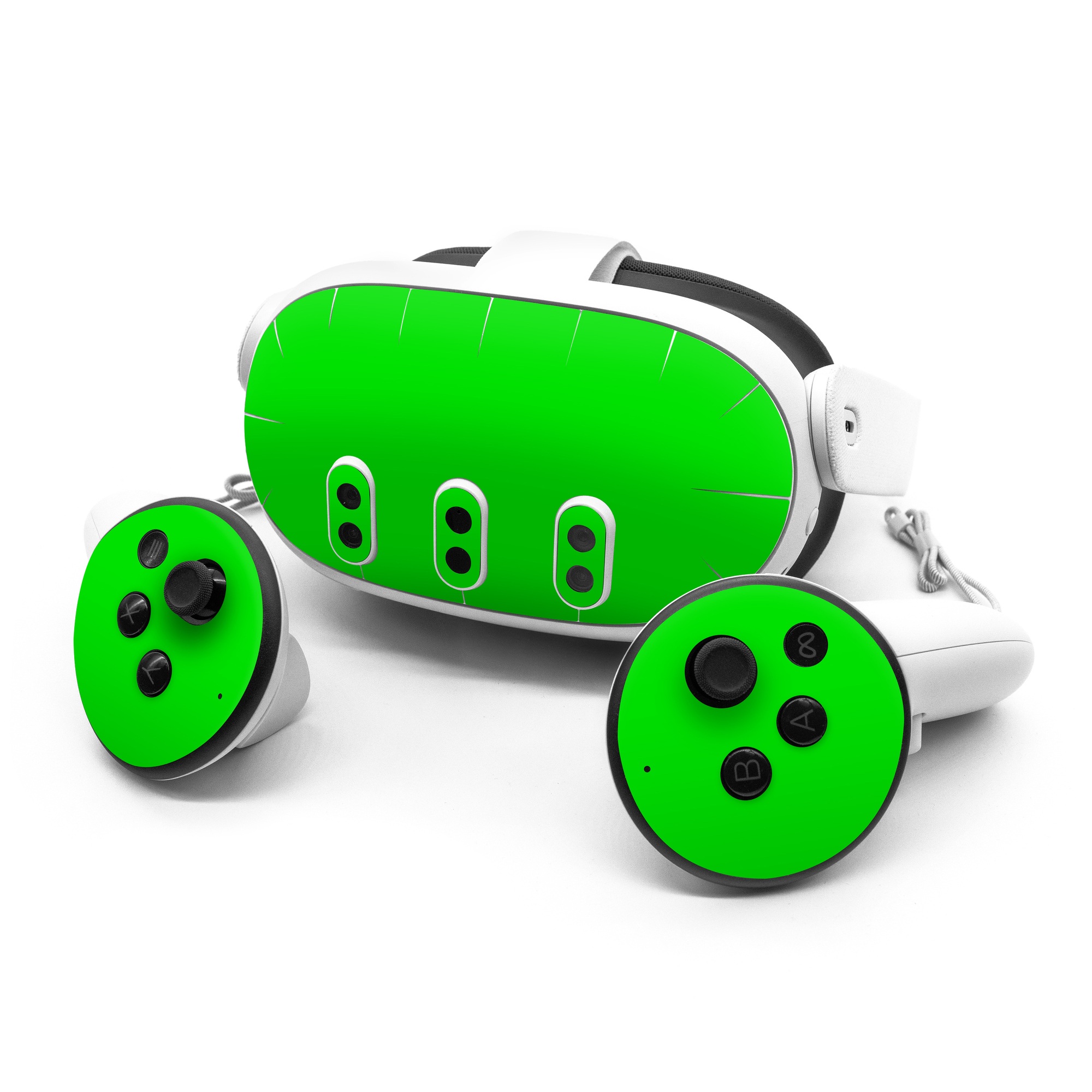 Meta Quest 3 Series Skin design of Green, Rectangle, Baize, Table, Font, Electric blue, Pattern, Symmetry, Magenta, Circle, with green colors