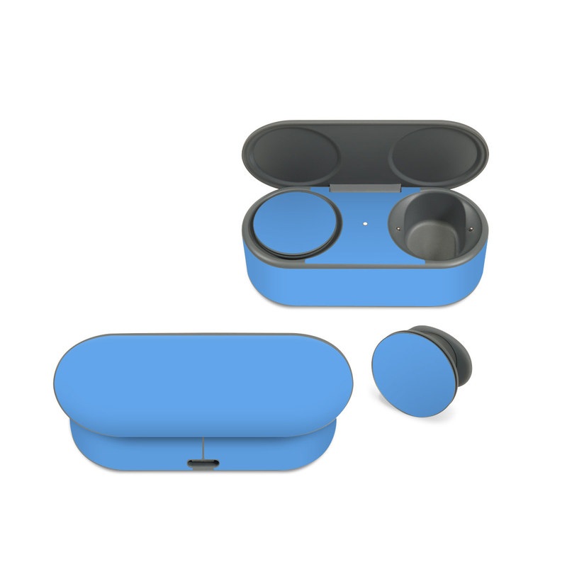 Microsoft Surface Earbuds Skin design of Sky, Blue, Daytime, Aqua, Cobalt blue, Atmosphere, Azure, Turquoise, Electric blue, Calm, with blue colors