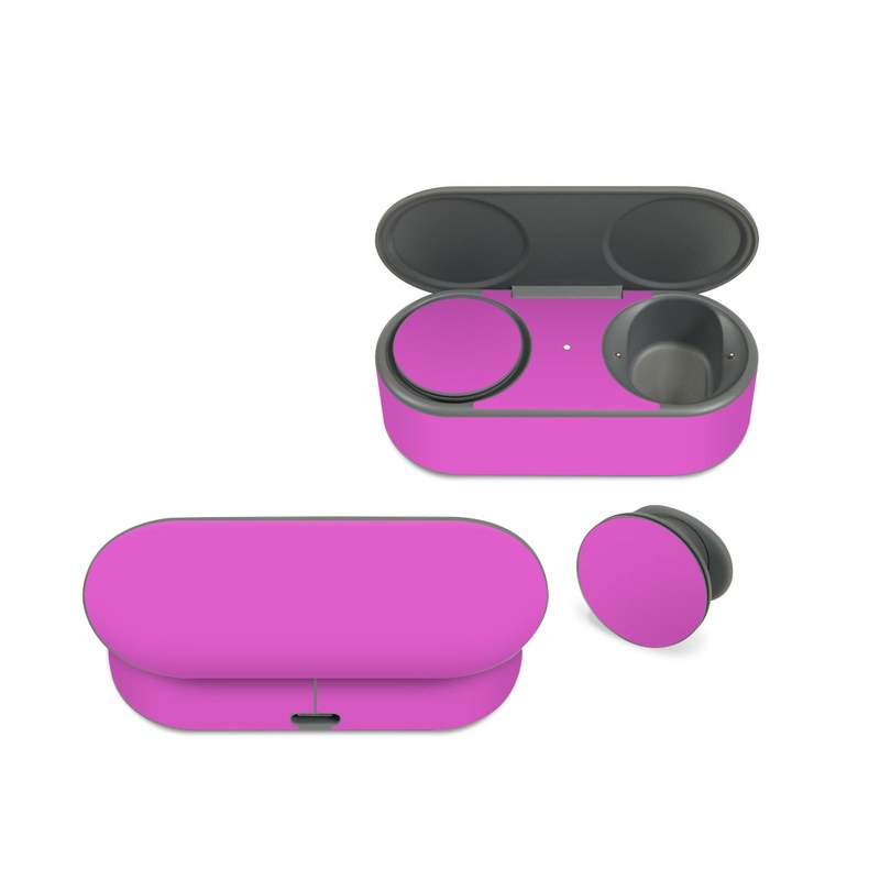 Microsoft Surface Earbuds Skin design of Violet, Pink, Purple, Red, Lilac, Magenta, Blue, Lavender, Text, Sky, with pink colors