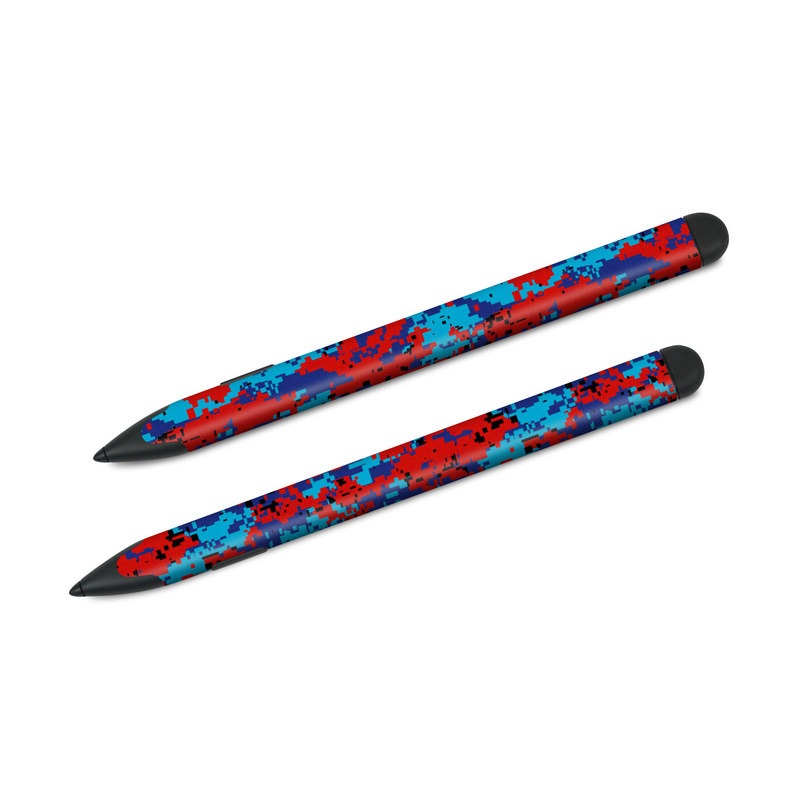 Microsoft Surface Slim Pen Skin design of Blue, Red, Pattern, Textile, Electric blue with blue, red colors