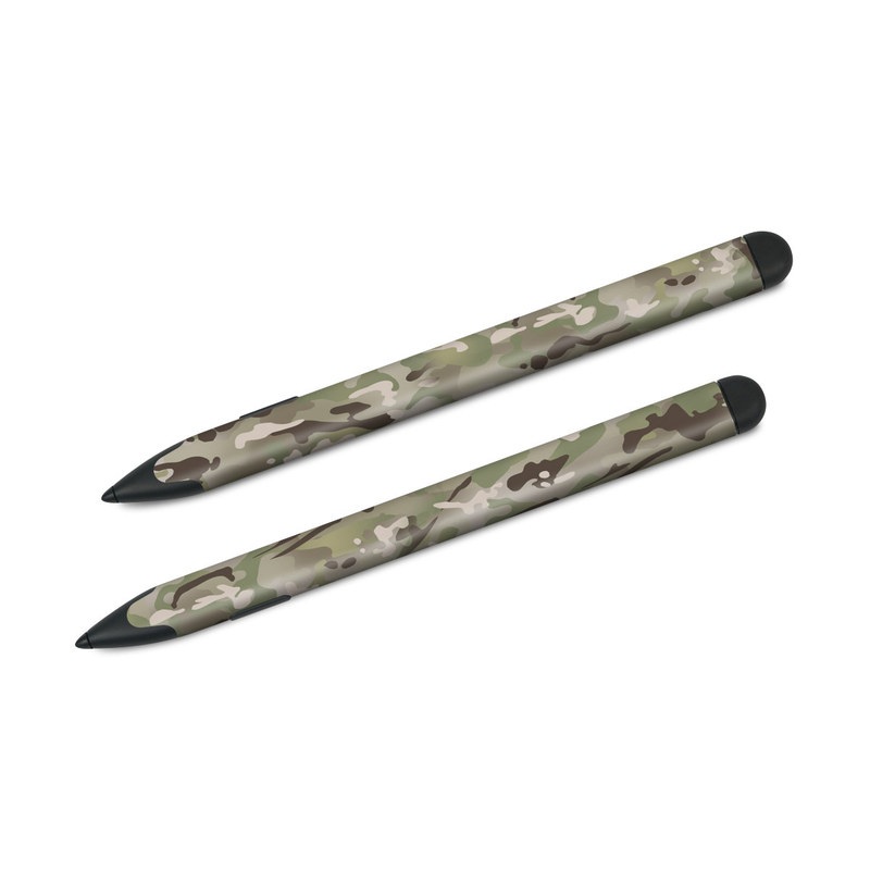 Microsoft Surface Slim Pen Skin design of Military camouflage, Camouflage, Pattern, Clothing, Uniform, Design, Military uniform, Bed sheet with gray, green, black, red colors