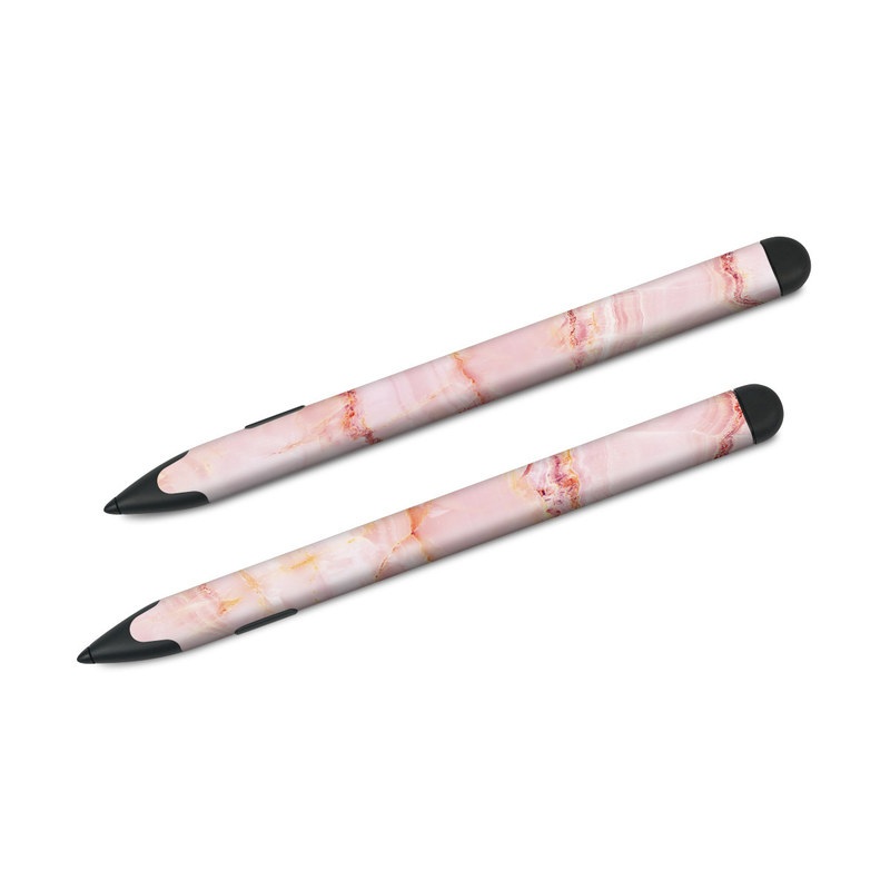 Microsoft Surface Slim Pen Skin design of Pink, Peach with white, pink, red, yellow, orange colors