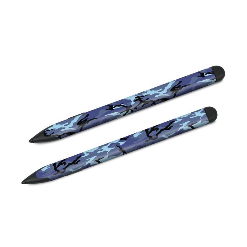 Microsoft Surface Slim Pen Skin design of Military camouflage, Pattern, Blue, Aqua, Teal, Design, Camouflage, Textile, Uniform, with blue, black, gray, purple colors