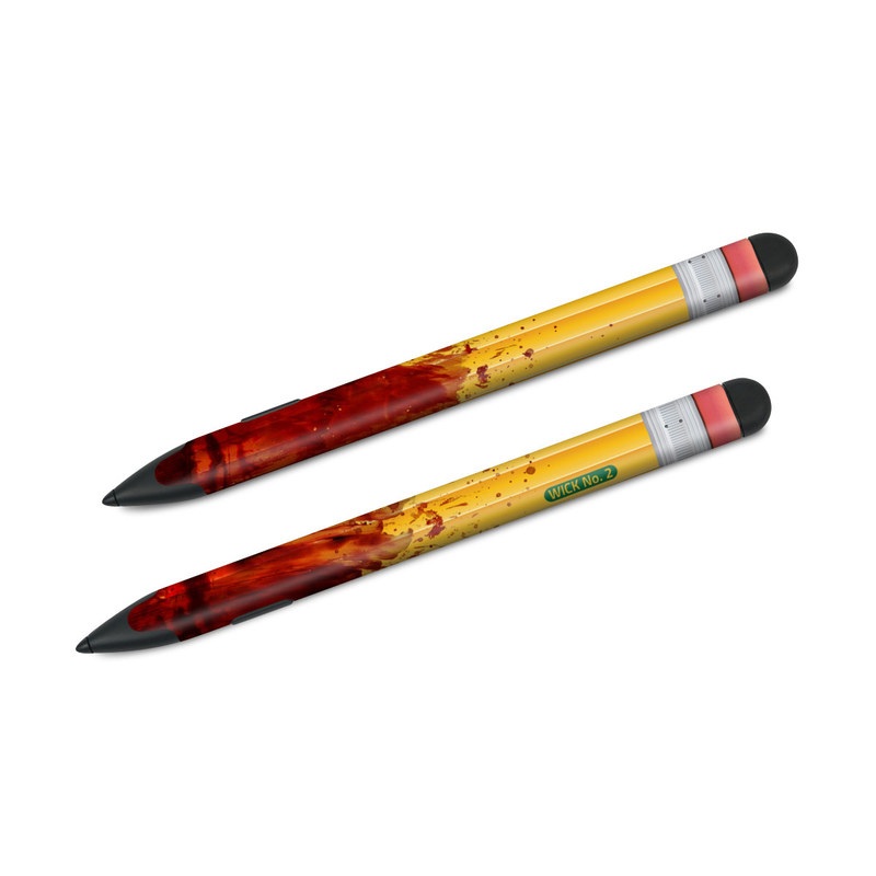 Microsoft Surface Slim Pen Skin design, with yellow, red, green colors