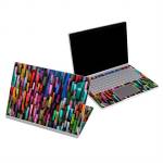 Colorful Brushstrokes Black Microsoft Surface Book Series Skin