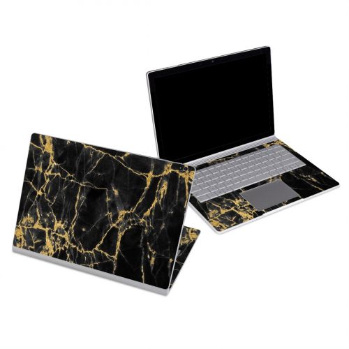 Black Gold Marble Microsoft Surface Book Series Skin