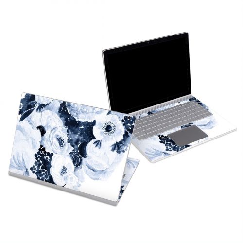 Blue Blooms Microsoft Surface Book Series Skin