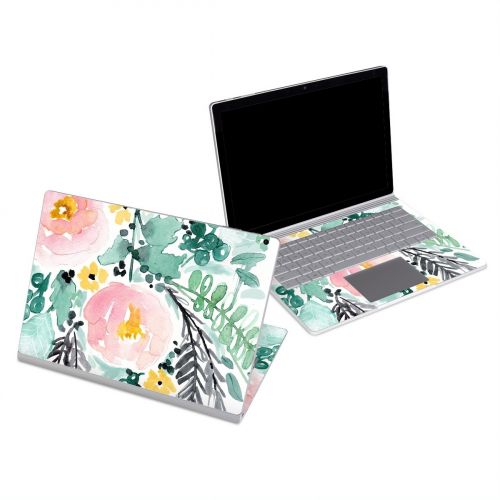 Blushed Flowers Microsoft Surface Book Series Skin