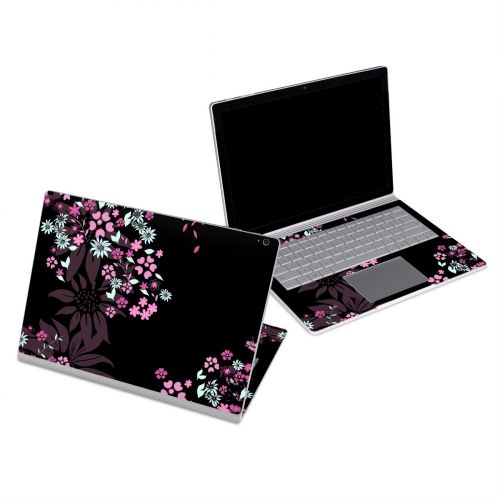 Dark Flowers Microsoft Surface Book Series Skin