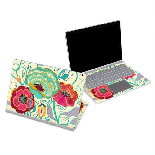 Golden Flowers Microsoft Surface Book Series Skin