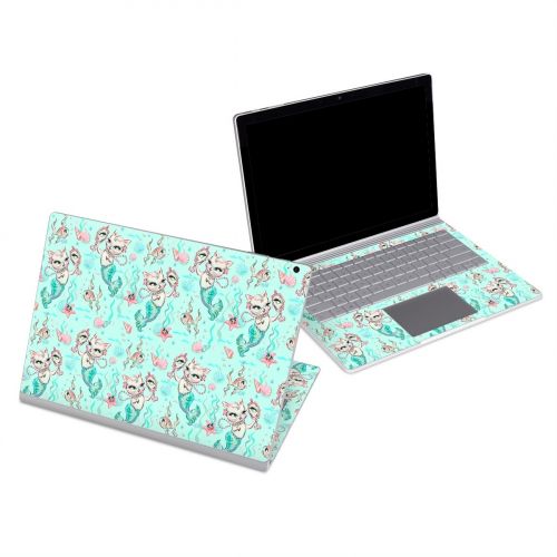 Merkittens with Pearls Aqua Microsoft Surface Book Series Skin