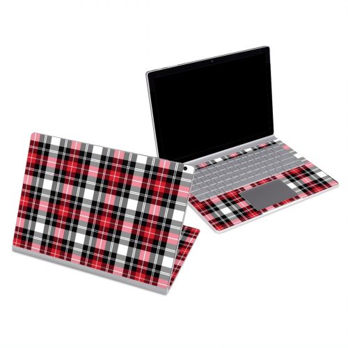 Red Plaid Microsoft Surface Book Series Skin
