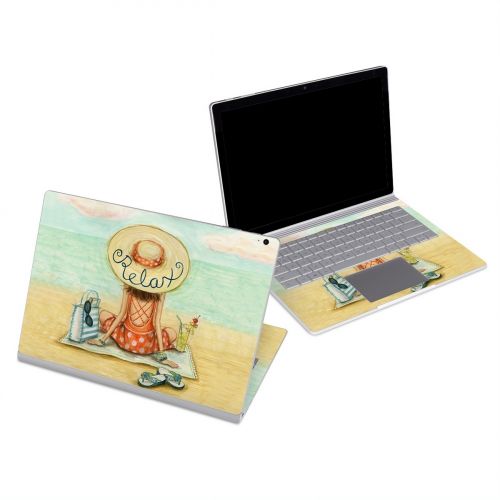 Relaxing on Beach Microsoft Surface Book Series Skin