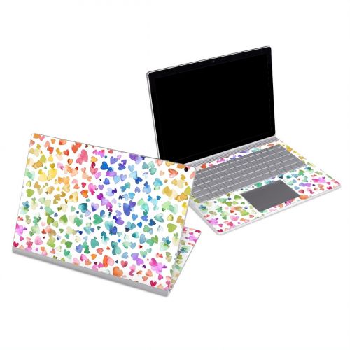 Valentines Love Hearts Microsoft Surface Book Series Skin