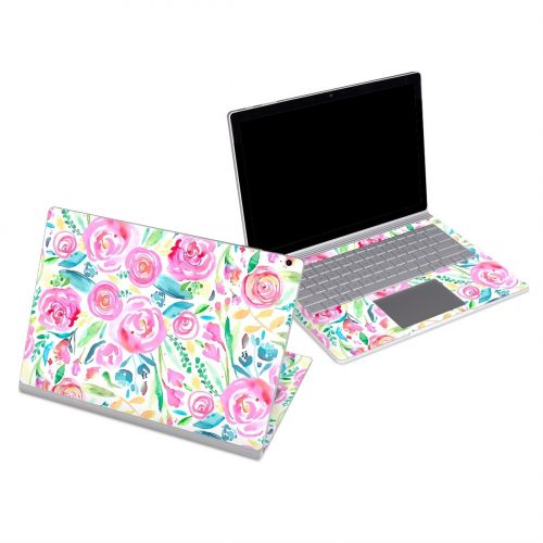 Watercolor Roses Microsoft Surface Book Series Skin