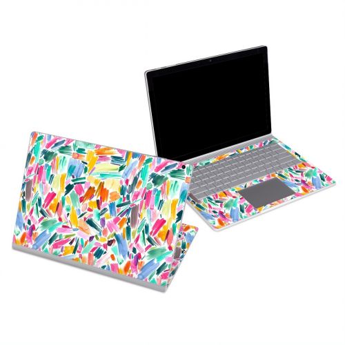 Watercolor Colorful Brushstrokes Microsoft Surface Book Series Skin