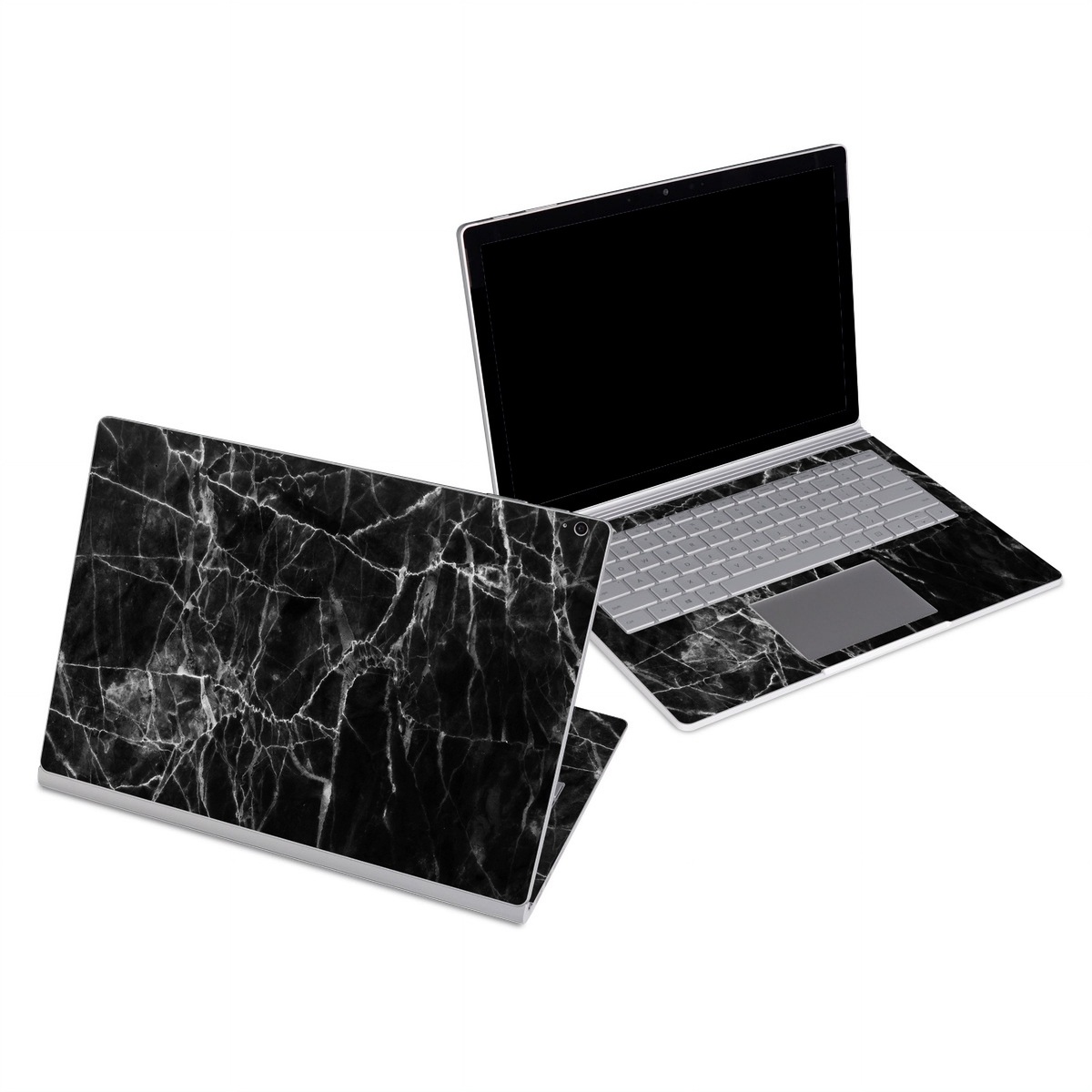 Microsoft Surface Book Series Skin design of Black, White, Nature, Black-and-white, Monochrome photography, Branch, Atmosphere, Atmospheric phenomenon, Tree, Sky, with black, white colors