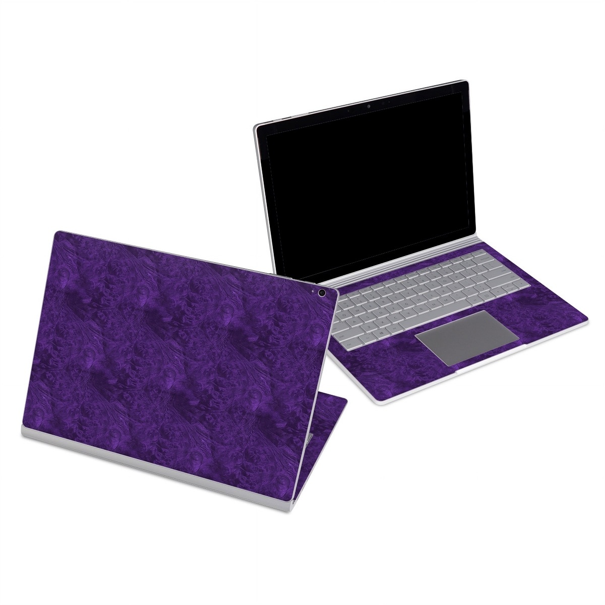 Microsoft Surface Book Series Skin design of Violet, Purple, Lilac, Pattern, Magenta, Textile, Wallpaper, with black, blue colors