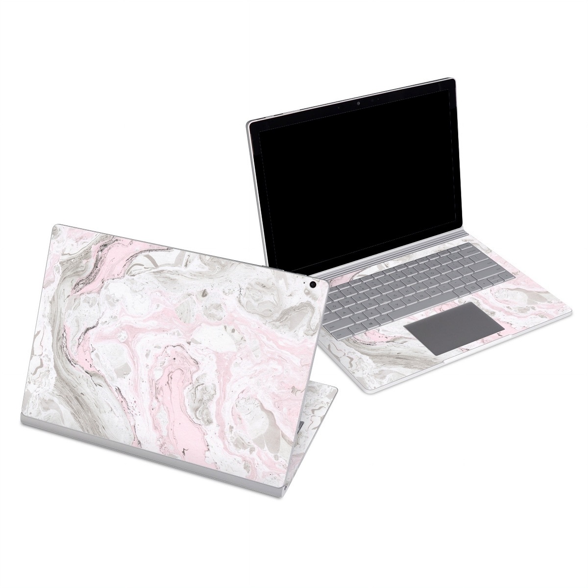 Microsoft Surface Book Series Skin design of White, Pink, Pattern, Illustration, with pink, gray, white colors
