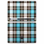Turquoise Plaid Microsoft Surface Go Skin