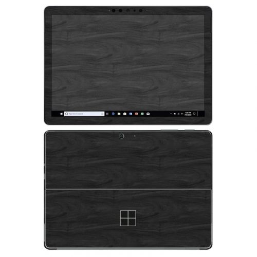 Black Woodgrain Microsoft Surface Go 2 Skin