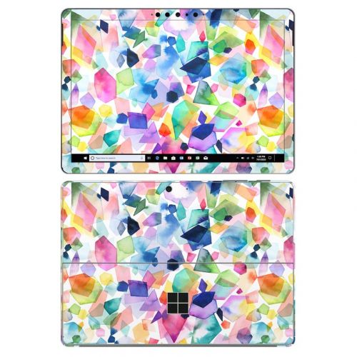 Watercolor Crystals and Gems Microsoft Surface Go 2 Skin