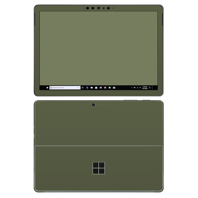 Microsoft Surface Go 2 Skin design of Green, Brown, Text, Yellow, Grass, Font, Pattern, Beige with green colors
