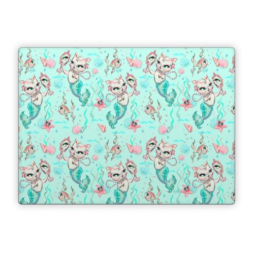 Merkittens with Pearls Aqua Microsoft Surface Laptop Series Skin