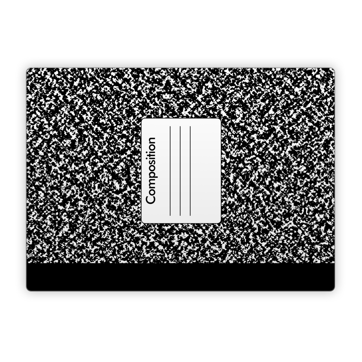 Microsoft Surface Laptop Series Skin design of Text, Font, Line, Pattern, Black-and-white, Illustration, with black, gray, white colors