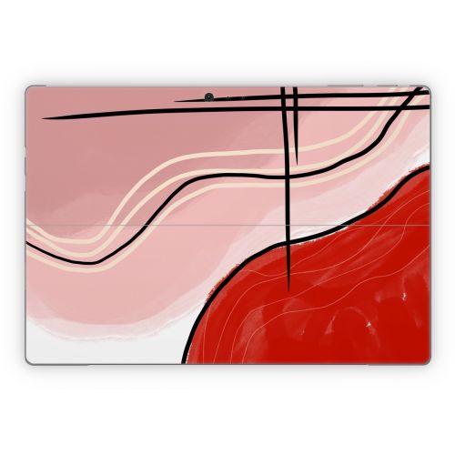 Abstract Red Microsoft Surface Pro Series Skin