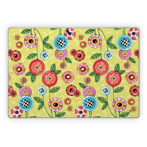 Button Flowers Microsoft Surface Pro Series Skin