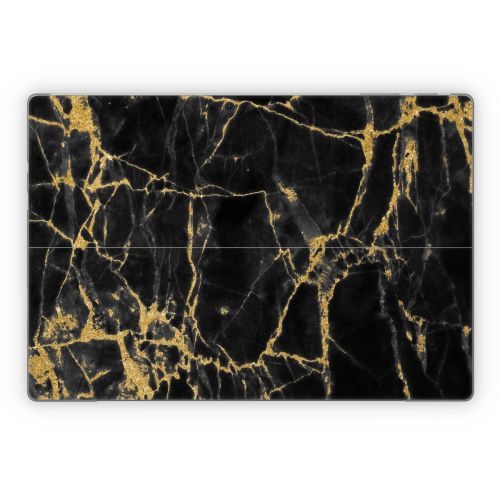 Black Gold Marble Microsoft Surface Pro Series Skin