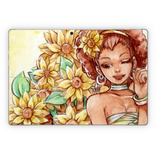 Lady Sunflower Microsoft Surface Pro Series Skin