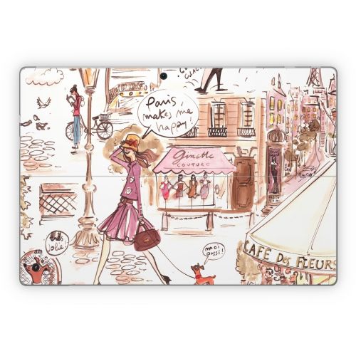 Paris Makes Me Happy Microsoft Surface Pro Series Skin
