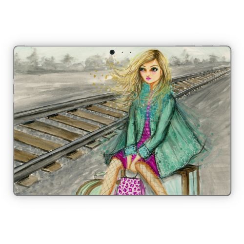 Lulu Waiting by the Train Tracks Microsoft Surface Pro Series Skin