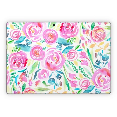 Watercolor Roses Microsoft Surface Pro Series Skin