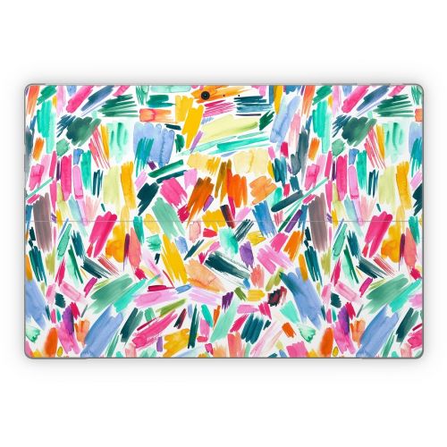 Watercolor Colorful Brushstrokes Microsoft Surface Pro Series Skin