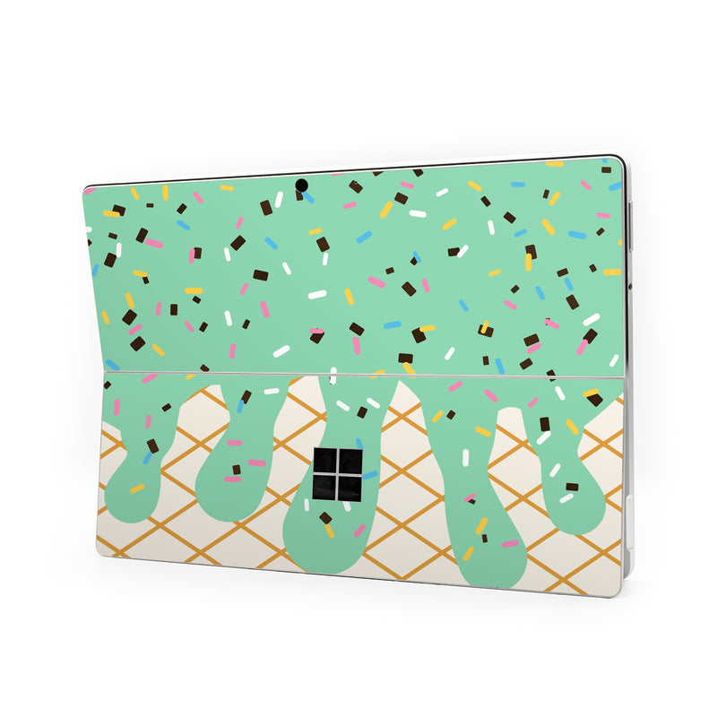 Microsoft Surface Pro Series Skin design of Graphics, Pattern, Polka dot, Wrapping Paper, Child art, with white, brown, yellow, black, green, pink, orange, blue colors