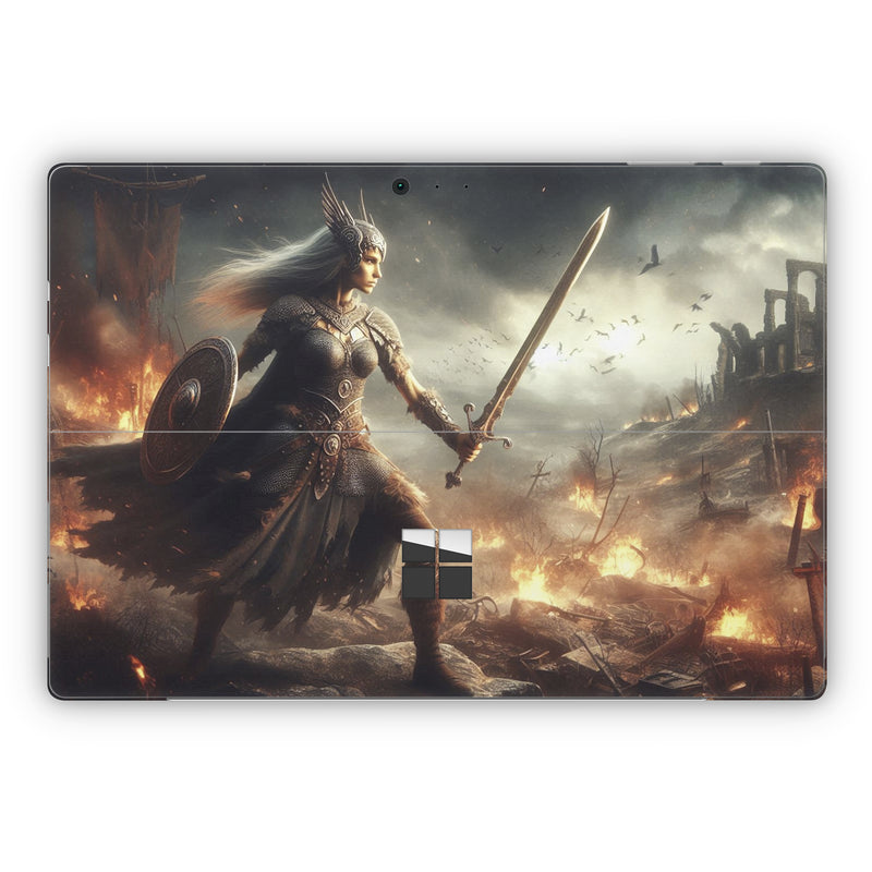Microsoft Surface Pro Series Skin design of CG artwork, Armour, Fictional character, Action, Mythology, Action-adventure game, Breastplate, Video Game Software, Spear, Sword