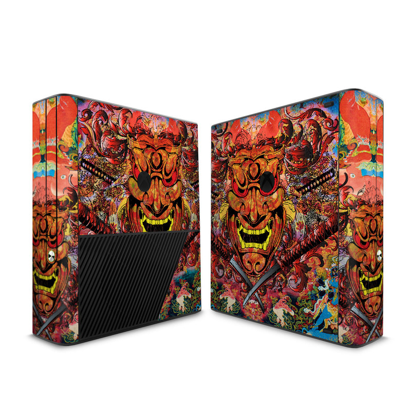 Xbox 360 E Skin design of Art, Psychedelic art, Visual arts, Illustration, Fictional character, Demon, with red, orange, yellow colors